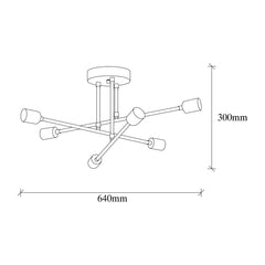 Candelabru Modern 6 Brate- Livrare rapida !