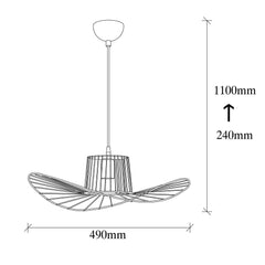 Candelabru Palarie, Negru, E 27, 60 W- Livrare rapida!