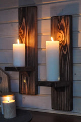 Set suport pentru lumanari  din 2 rustic- Livrare rapida !